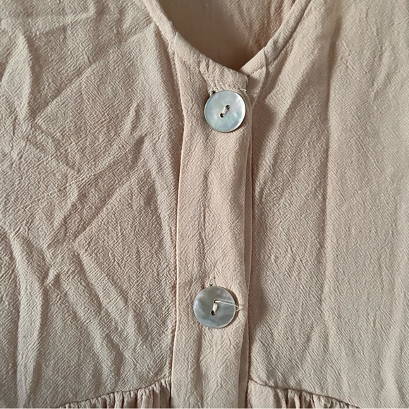 Amaryllis x Ashlee Nichols Dolman sleeve Button Front Babydoll Dress Sz Small - Picture 5 of 11